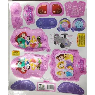 Imagem de Cartela de Adesivos Princesas Disney Passo a Passo Brinquedos Bandeira