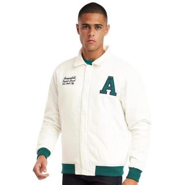 Imagem de Jaqueta Aeropostale Masculina College Logo Off White-Masculino