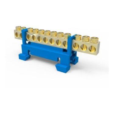 Imagem de Barramento ( Borneira ) Para Fio Neutro E Terra 12 Polos - Enerbras