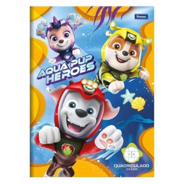 Imagem de Caderno Quadriculado 1x1 Patrulha Canina Brochura 40 Folhas - Foroni