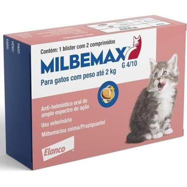 Imagem de Milbemax elanco para gatos de ate 2 kg 2 cps