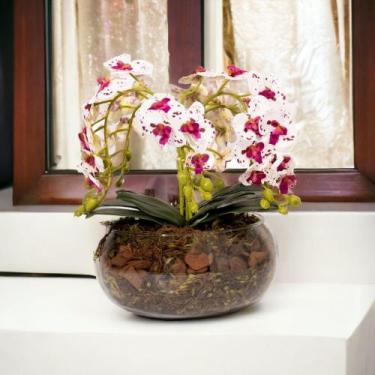 Imagem de Planta Artificial Para Sala Decorativa Orquídea Super Realista - Flora