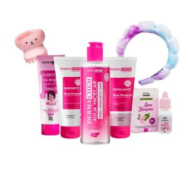 Imagem de Skin Care Para Crianças de 9 anos Kit Completo de Rosa Mosqueta - Derm