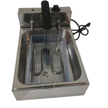 Imagem de Fritadeira Elétrica Industrial 1 Cuba 5 L c/ Cabo de Proteção Profissi