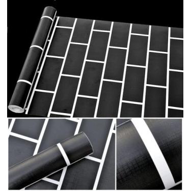 Imagem de 5 Metros Papel de parede com revestimento perolado Auto adesivo 3D Tij