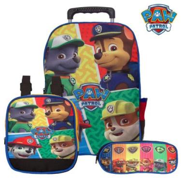Imagem de Mochila Escolar Rodinhas Patrulha Canina Resistente Toys 2U
