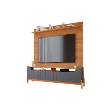 Imagem de Rack Bancada c/ Painel p/ TV até 70 Pol Moema/Sotile 4 Portas e Pés 18