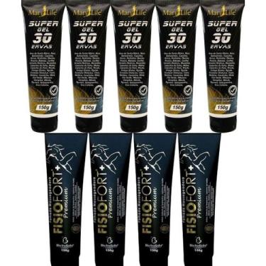 Imagem de Kit 5 Super Gel 30 Ervas 150G + 4 Pomada Fisiofort Premium - Bio Insti