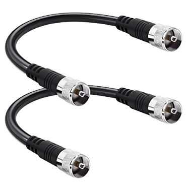 Imagem de RFAdapter Cabo jumper PL259, cabo jumper RG8x 0,3 m, pacote com 2 cabos coaxial de antena CB 30.5 cm 50 ohm baixa perda para rádio amador, analisador de antena, carga falsa e medidor SWR
