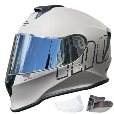Imagem de Capacete de Moto Masculino Feminino Mormaii Titanium Fosco Fechado Original Viseira Transparente + Espelhada (58)