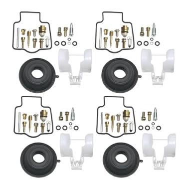 Imagem de 4 conjuntos de kit de reparo de carburador de motocicleta diafragma novo ajuste para Kawasaki ZX600 Ninja ZX6R ZZR600