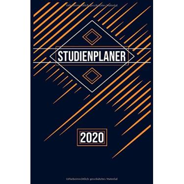 Imagem de Studienplaner 2020: Wochenplaner zum notieren, organisieren und planen ca. DIN A5 6x9. Kalender/Terminkalender/Monats- / Tagesübersicht/Kontakt- / Geburtstags listen/Design : Modern Kunst Bunt