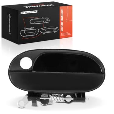 Imagem de A-Premium Maçaneta externa dianteira esquerda do lado do motorista com fechadura compatível com Hyundai Accent 1995 1996 1997, preto texturizado
