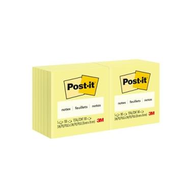 Imagem de (1 Pad, 3 " x 3 ", Canary Yellow) - Post-it Notes, Original Pad, 7.6cm x 3 Inches, Canary Yellow