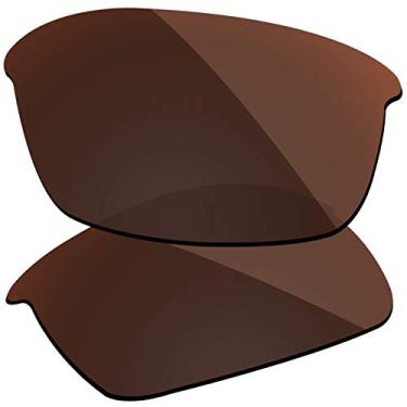 Imagem de Firtox Lentes polarizadas de substituição compatíveis com óculos de sol Oakley Flak Jacket - Vermont Brown