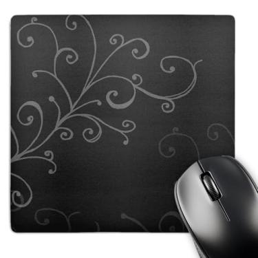 Imagem de 3dRose Mouse pad LLC 20,3 x 20,3 cm x 0,65 cm, preto redemoinho elegante (mp_32498_1)