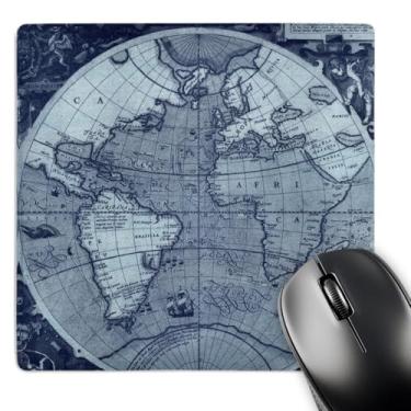 Imagem de 3dRose Mouse pad vintage com mapa mundial (mp_108835_1)
