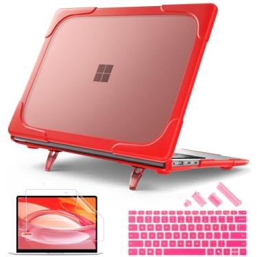 Imagem de May Chen Para laptop Microsoft Surface de 13,9 polegadas, Windows 11 AI + PC 2024, tela sensível ao toque, 7ª edição, [resistente] [camada dupla] capa rígida com suporte com amortecedor de TPU