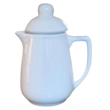 Imagem de Bule Leiteira 200ml com tampa Café, Chá, Leite - Porcelana Branca - An