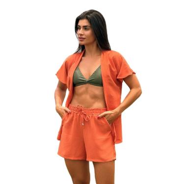 Imagem de CONJUNTO FEMININO KIMONO/CARDIGAN E SHORT-Feminino
