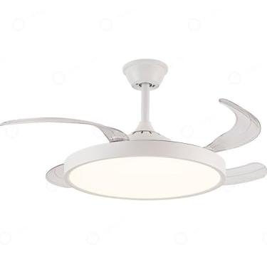 Imagem de VENTILADOR DE TETO + PLAFON LED FRESH WIND SLIM 3 CORES 36W 4 PÁS BIVOLT BRANCO