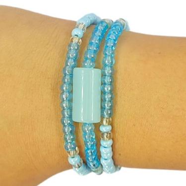 Imagem de Pulseira Guia de Proteção Orixá Oxóssi Azul Claro - Balaio de Santo, 1