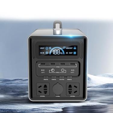 Imagem de KKSOUFX EstaçãO De Energia PortáTil 500w, Fonte De AlimentaçãO De Backup 256/384wh 80000/120000mah, Onda Positiva Pura/LâMpada Led/Ac/Dc, Bateria De Fosfato De Ferro-LíTio De Longa DuraçãO, Adequada