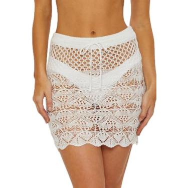 Imagem de Isabella Rose Tuscany Mini saia de crochê conversível, casual, saída de praia para mulheres, Branco, G