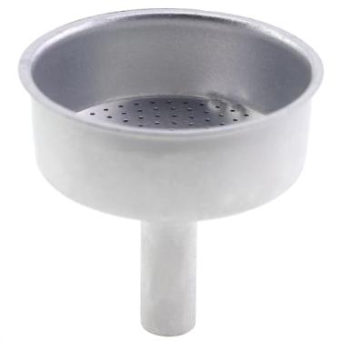 Imagem de CChiai Funil de panela de café, funil de substituição, funil de pó de moka, acessório de funil de substituição para cafeteira Moka, funil de substituição, 2 xícaras, filtro de funil de alumínio