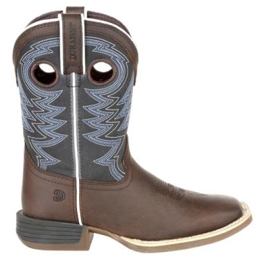 Imagem de Durango® Lil' Rebel Pro™ Bota infantil azul ocidental, Marrom belga e azul jeans, 15