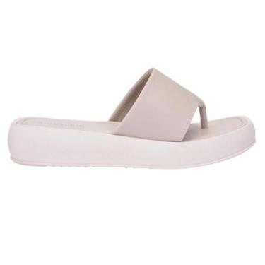 Imagem de Sandália Tamanco Off White Papete De Dedo Confortável Linda - Lavithi,