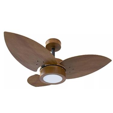 Imagem de Ventilador Teto Madeira Marrom 3Pás 220v Led 3000k+Controle - Infinity