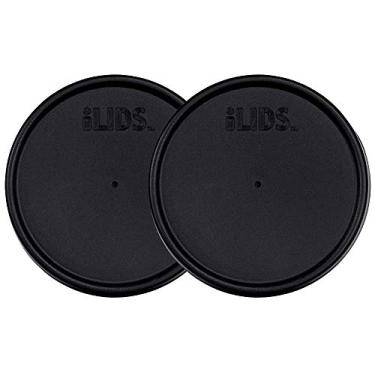 Imagem de iLIDS Tampa de armazenamento de pote Mason, Boca larga, Preto, 2 pack, 1