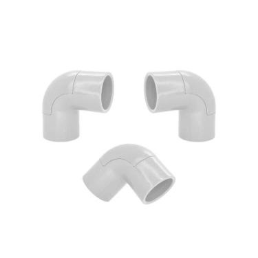 Imagem de Kit 3Un Cotovelo 90 C/ Janela P/ Eletroduto 1/2pol - MAXIDUTOS, BRANCO