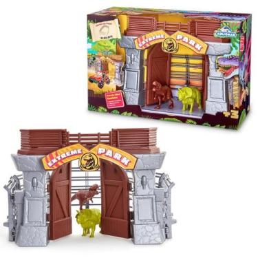 Imagem de Brinquedo Parque Dos Dinossauros Com 14 Peças - Adijomar