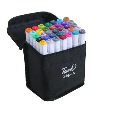 Imagem de Kit Com 36 Canetinhas Touch Para Colorir Pintar e se Divertir - Fam