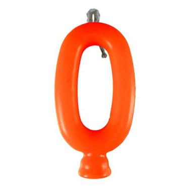 Imagem de Vela de Aniversário Neon Laranja - Festcolor, 0