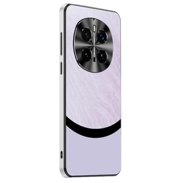 Imagem de FWYANZH Capa fina para Honor Magic 7 Pro/7, proteção de lente de câmera de metal, capa à prova de choque, capa de negócios elegante fosco PC traseira, roxo, 7