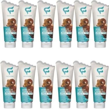 Imagem de Creme Fashion Sebo de Carneiro Ureia 10% Bisnaga 200ml Kit 12 Unidades
