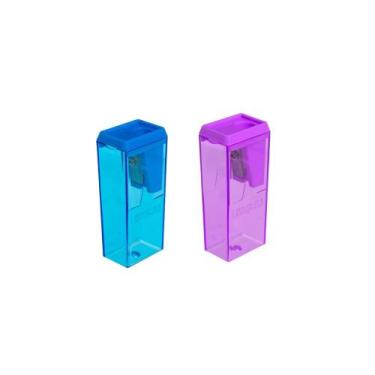 Imagem de Apontador com Depósito Escolar 6cm Bloco Léo & Léo Unidade ou Kit - Le