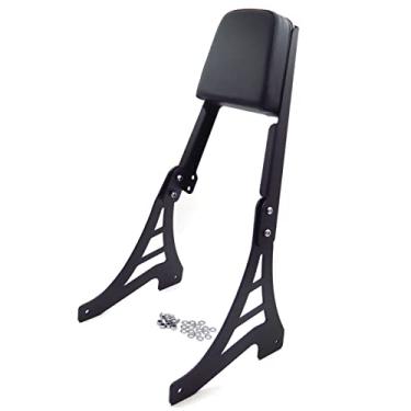Imagem de HTTMT MT146-S - Black Skull Backrest Sissy Bar com almofada de couro compatível com Harley Sportster 1200 883