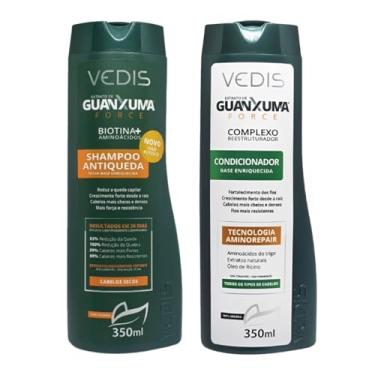 Imagem de Kit Anti Queda Shampoo Cabelo Seco Guanxuma + Condicionador Cabelos Volumosos, Fortes e Resistentes