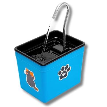 Imagem de Bebedouro para Gatos 1,8L Automático – Fonte Silenciosa Bivolt, Estimula Hidratação, Evita Problemas Renais, Ideal para Pets (Azul-Celeste)