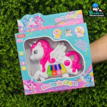 Imagem de Mini Teclado Unicórnio com Som - Toy King, Rosa