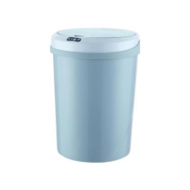 Imagem de Lixeira automática 9L azul luxo com sensor touch inteligente para banheiro