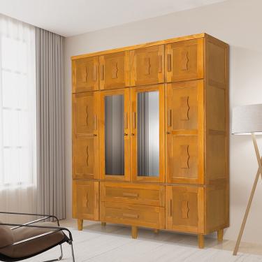 Imagem de Guarda Roupa Vintage Casal com Espelho Imbuia Chicago 104