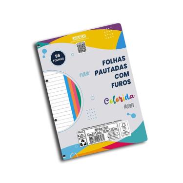 Imagem de Bloco Universitário Colorido 96 Folhas São Domingos