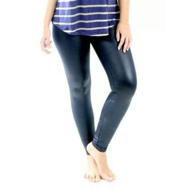 Imagem de Calça Legging Basica Suplex em Cirrê - WOLFOX, Azul, P