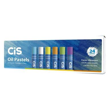 Imagem de Giz Pastel Oleoso Cis Com 24 Cores