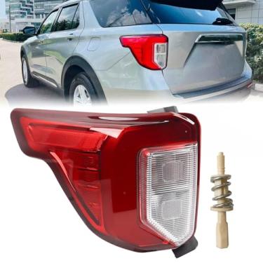 Imagem de KAMDKI Luz traseira LH inclui montagem de parafusos apto para Ford Explorer XLT 2020-2023 Lâmpada traseira incluída parafuso de plástico com rosca lado esquerdo do motorista FO2800275 LB5Z13405F